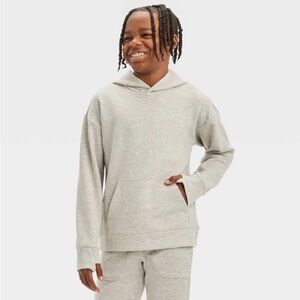 All in Motion Boys' Mesh Spacer Hooded Sweatshirt Kangaroo Pocket.